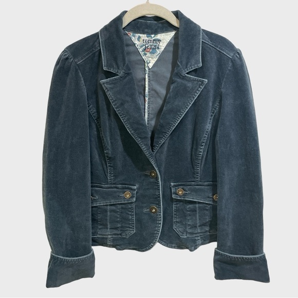 Tommy Hilfiger Jackets & Blazers - Vintage 2000’s ! Tommy Jeans Blue Velour blazer Size Large